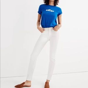 Madewell 9" High-Rise Skinny Jeans in Pure White SIZE 29